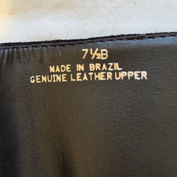 Talbots Black Suede Seamed Low Heel Tall Boots Size 7.5B - Picture 10 of 12